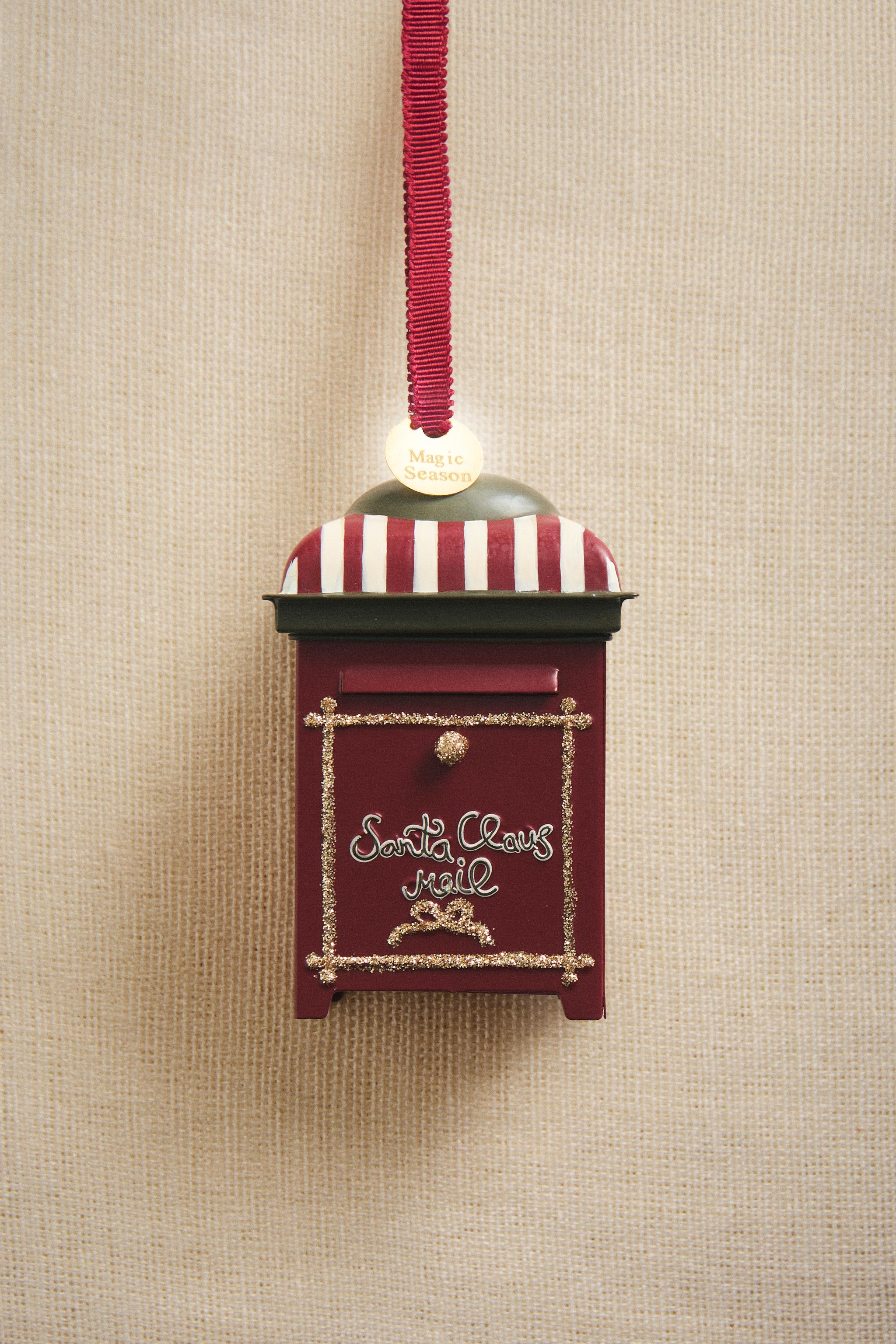 SANTA CLAUS MAILBOX CHRISTMAS TREE ORNAMENT